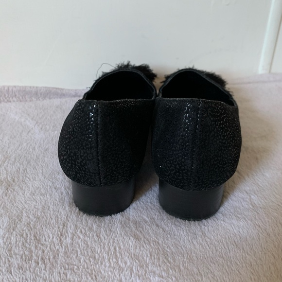 NICOLE MILLER Tassel Loafer Heeled Flats Black - Picture 3 of 5